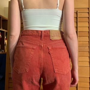 Vintage Red Levi's 512 High Waisted Jeans 28" USA
